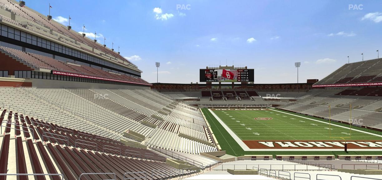 Gaylord Family Oklahoma Memorial Stadium - Section 21 Seat View