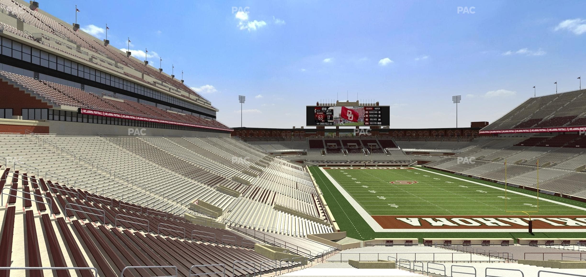 Gaylord Family Oklahoma Memorial Stadium - Section 21 Seat View