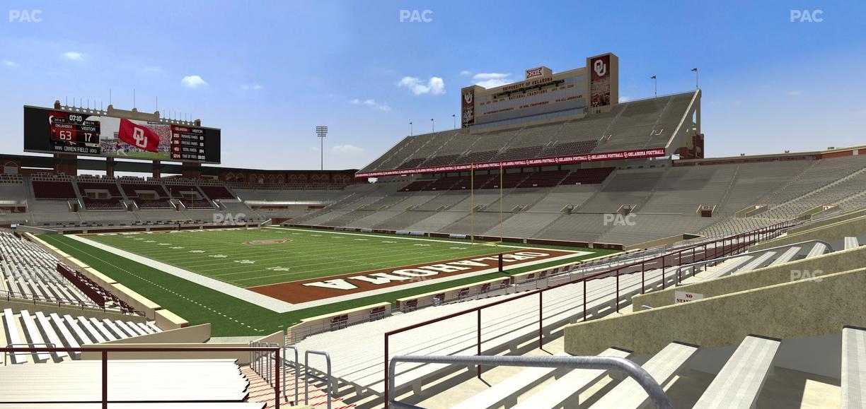 Gaylord Family Oklahoma Memorial Stadium - Section 22 Seat View