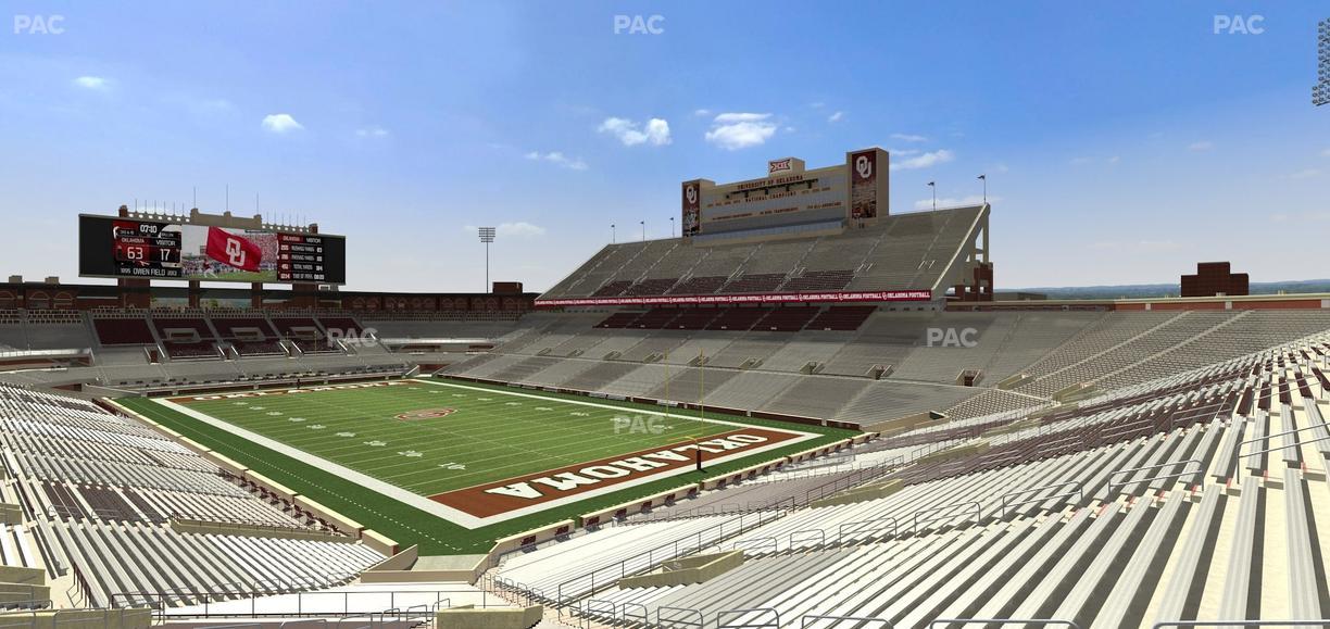 Gaylord Family Oklahoma Memorial Stadium - Section 22 Seat View