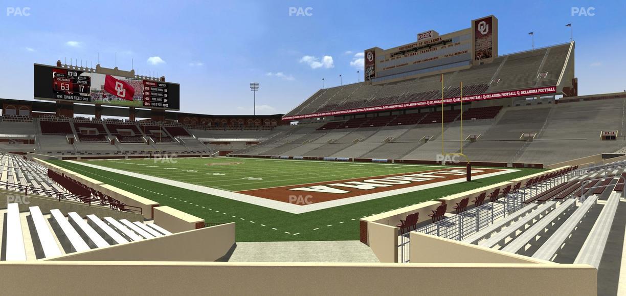 Gaylord Family Oklahoma Memorial Stadium - Section 23 Seat View