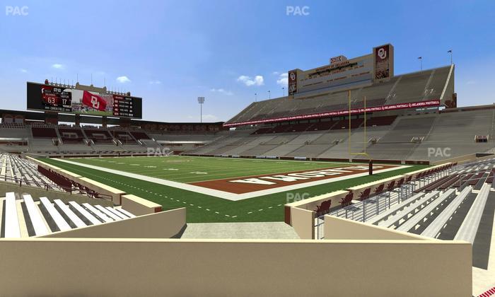 Gaylord Family Oklahoma Memorial Stadium - Section 23 Seat View