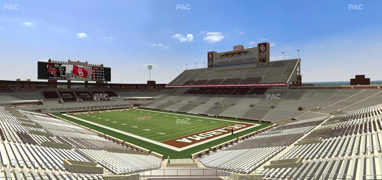 Gaylord Family Oklahoma Memorial Stadium - Section 23 Seat View