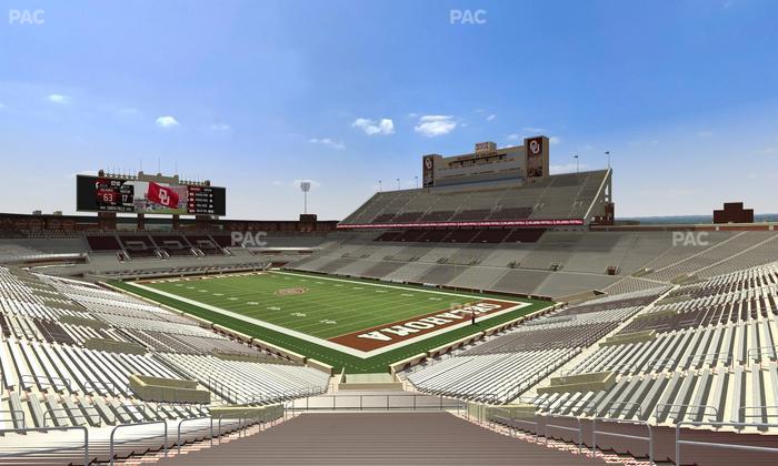 Gaylord Family Oklahoma Memorial Stadium - Section 23 Seat View