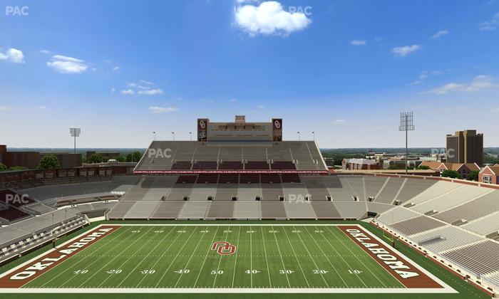 Gaylord Family Oklahoma Memorial Stadium - Section 230 Seat View