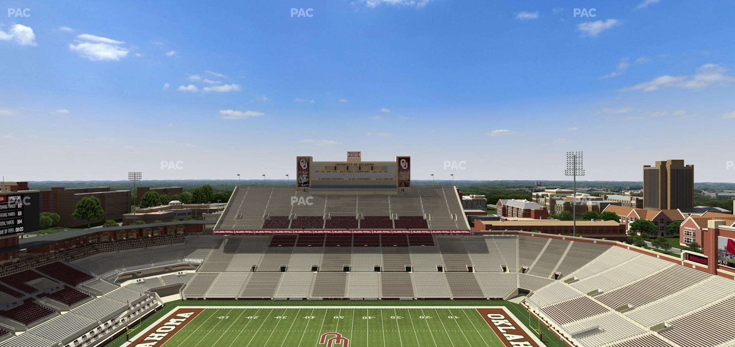 Gaylord Family Oklahoma Memorial Stadium - Section 230 Seat View