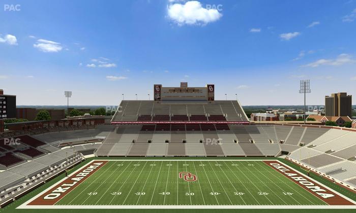 Gaylord Family Oklahoma Memorial Stadium - Section 231 Seat View