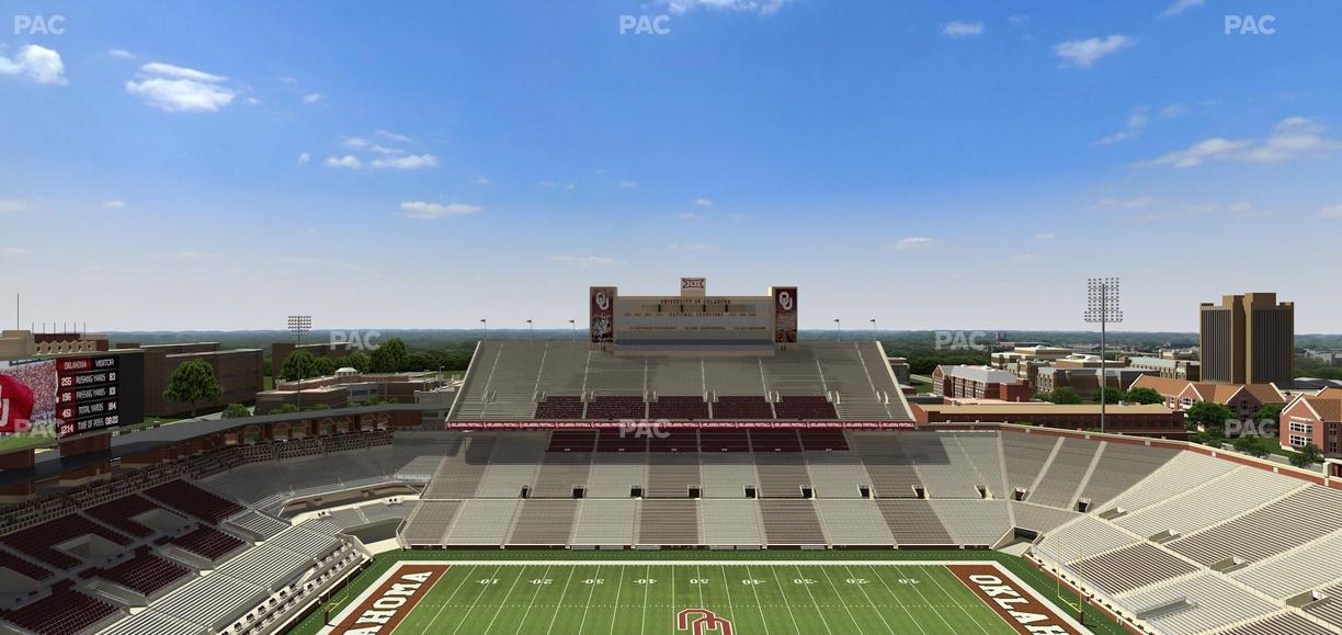 Gaylord Family Oklahoma Memorial Stadium - Section 231 Seat View