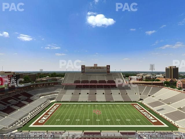 Gaylord Family Oklahoma Memorial Stadium - Section 231 Seat View