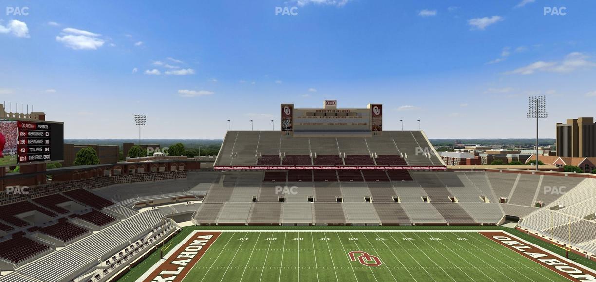 Gaylord Family Oklahoma Memorial Stadium - Section 232 Seat View