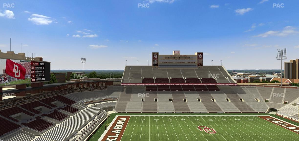 Gaylord Family Oklahoma Memorial Stadium - Section 233 Seat View