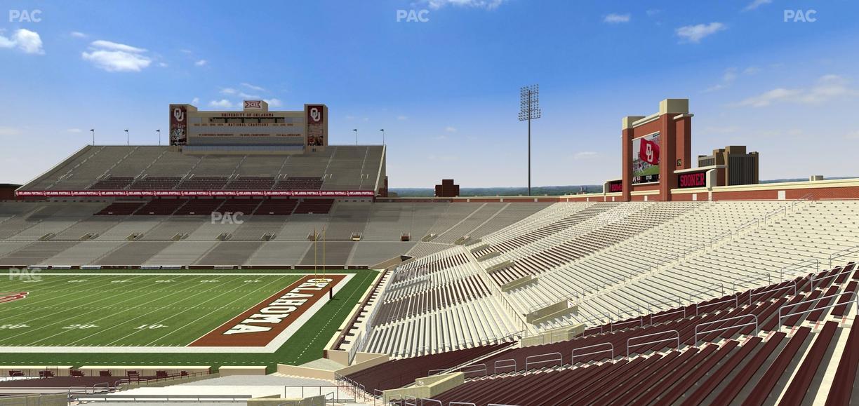 Gaylord Family Oklahoma Memorial Stadium - Section 25 Seat View