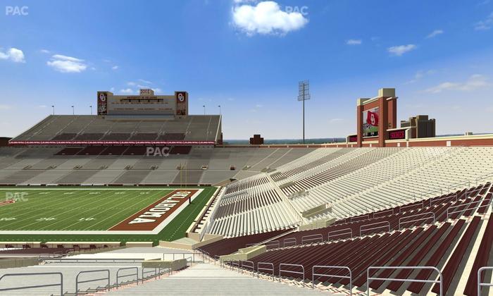 Gaylord Family Oklahoma Memorial Stadium - Section 25 Seat View