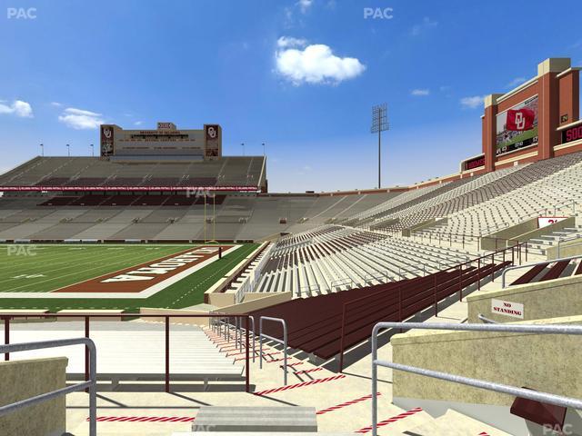 Gaylord Family Oklahoma Memorial Stadium - Section 25 Seat View