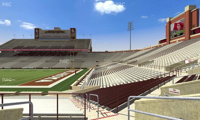 Gaylord Family Oklahoma Memorial Stadium - Section 25 Seat View