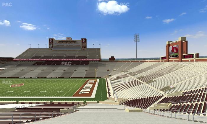 Gaylord Family Oklahoma Memorial Stadium - Section 26 Seat View