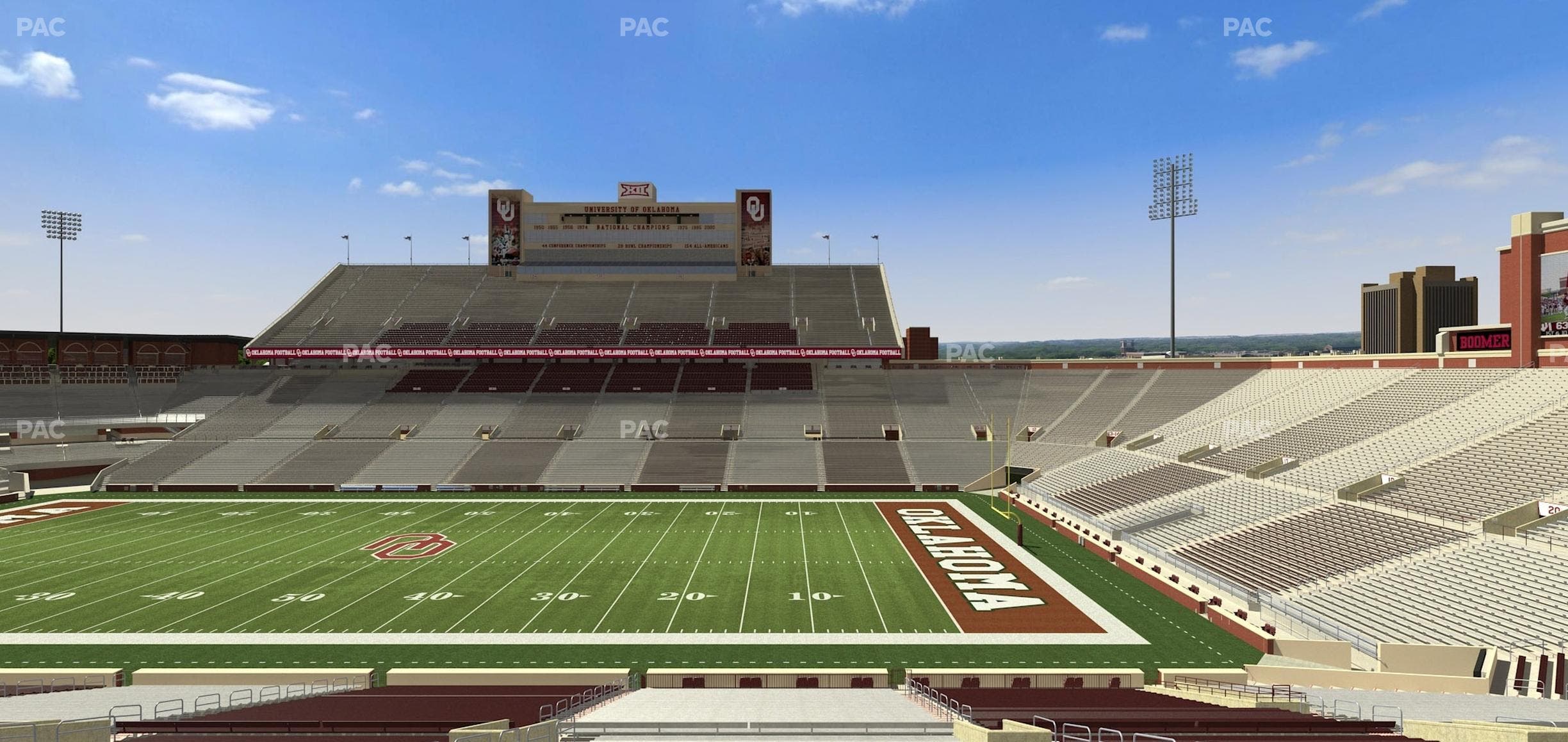 Gaylord Family Oklahoma Memorial Stadium - Section 28 Seat View