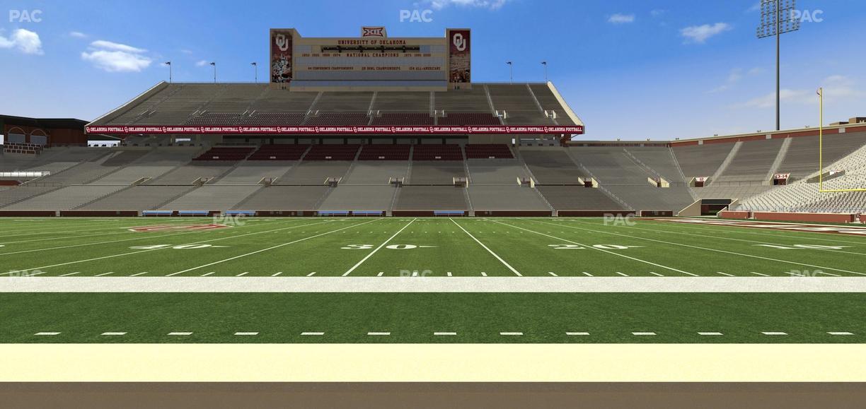 Gaylord Family Oklahoma Memorial Stadium - Section 29 Seat View