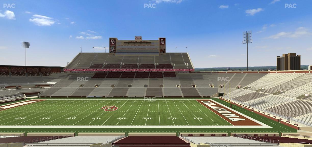 Gaylord Family Oklahoma Memorial Stadium - Section 29 Seat View