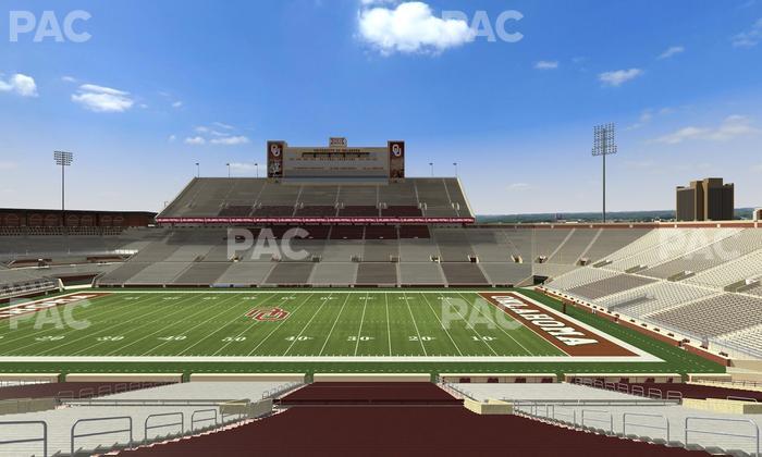 Gaylord Family Oklahoma Memorial Stadium - Section 29 Seat View