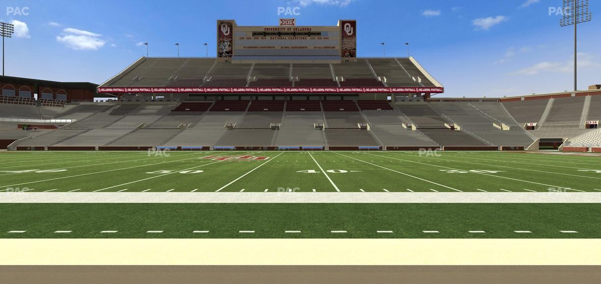 Gaylord Family Oklahoma Memorial Stadium - Section 30 Seat View