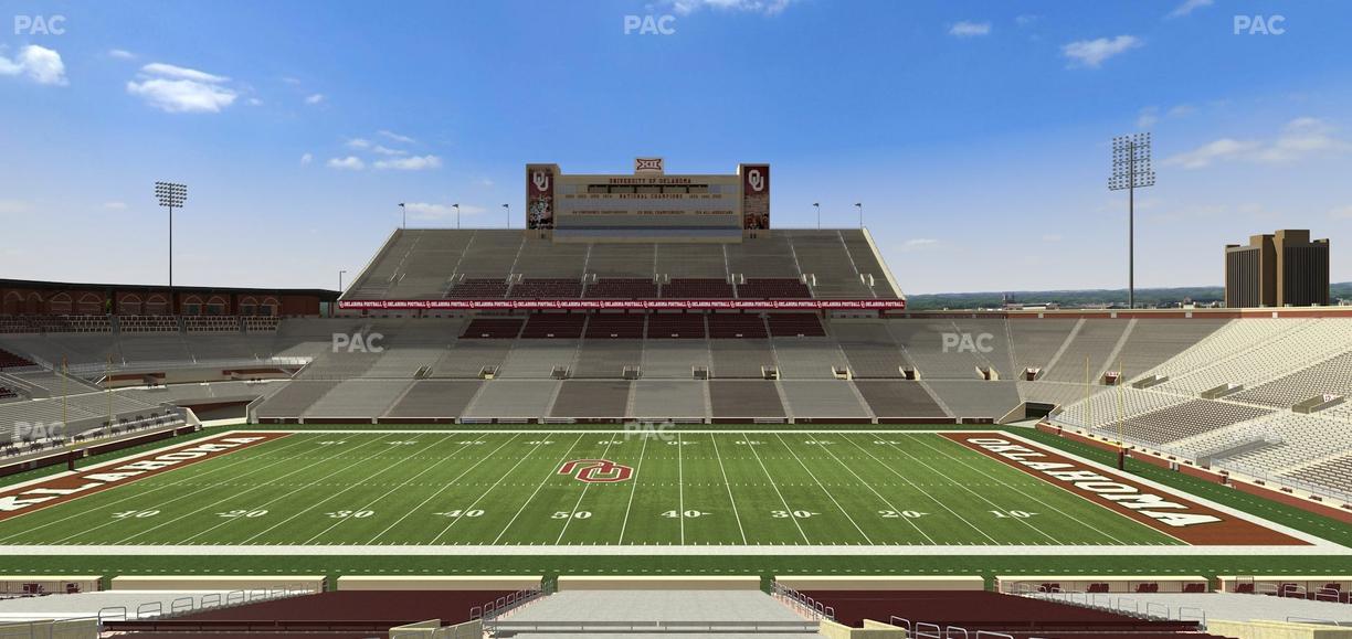 Gaylord Family Oklahoma Memorial Stadium - Section 30 Seat View
