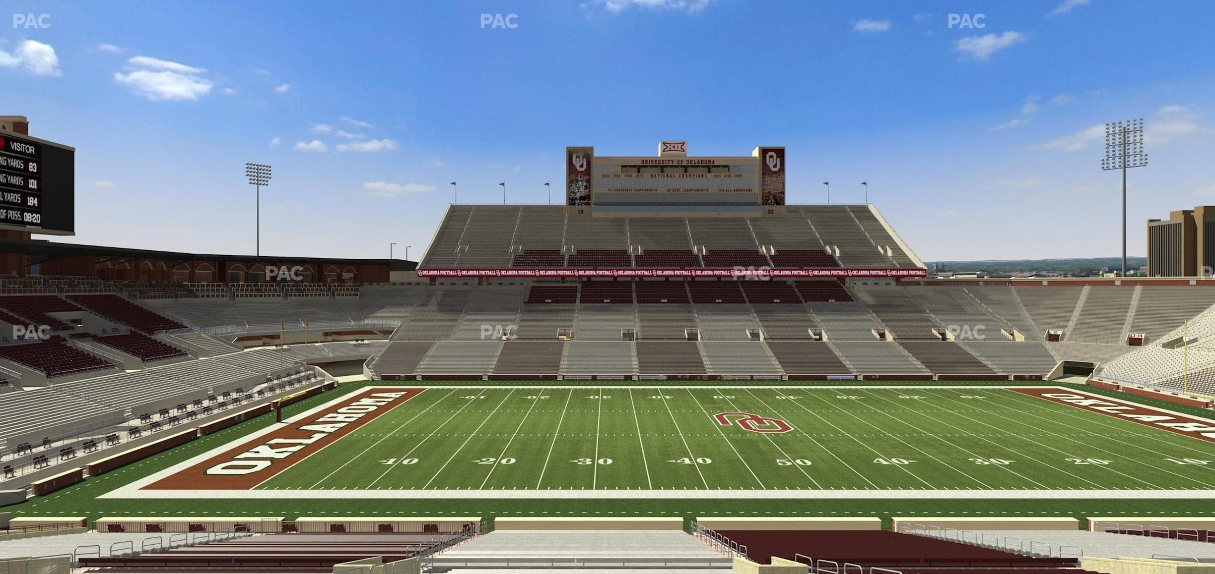 Gaylord Family Oklahoma Memorial Stadium - Section 32 Seat View