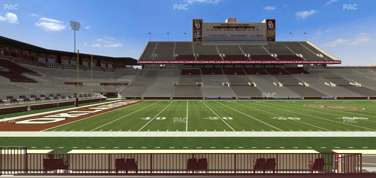 Gaylord Family Oklahoma Memorial Stadium - Section 33 Seat View