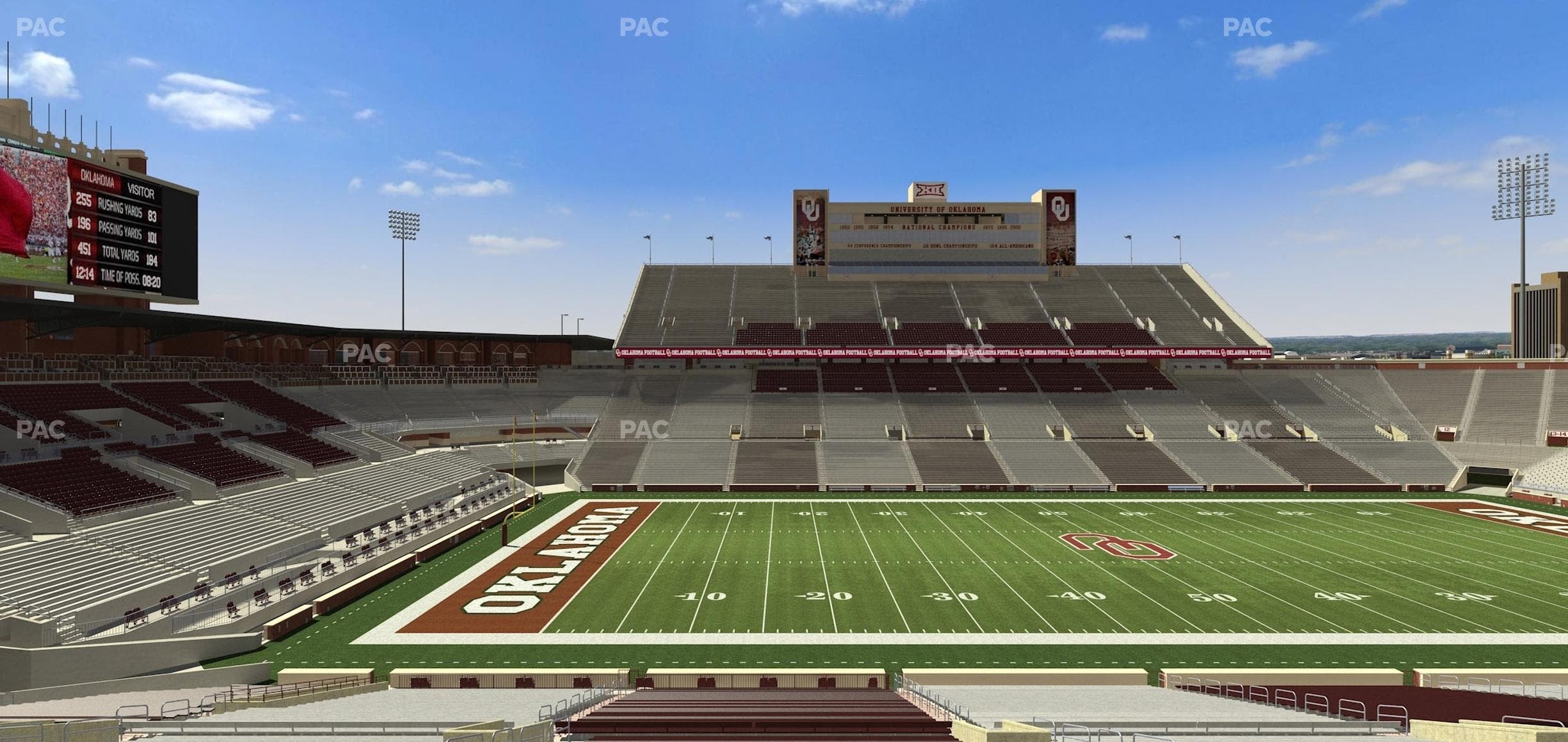 Gaylord Family Oklahoma Memorial Stadium - Section 33 Seat View