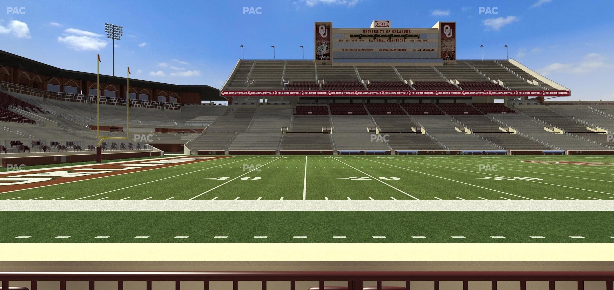Gaylord Family Oklahoma Memorial Stadium - Section 33 Seat View