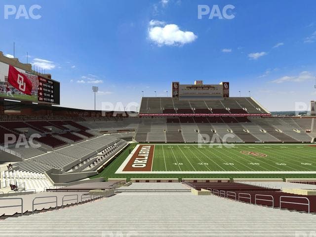 Gaylord Family Oklahoma Memorial Stadium - Section 34 Seat View