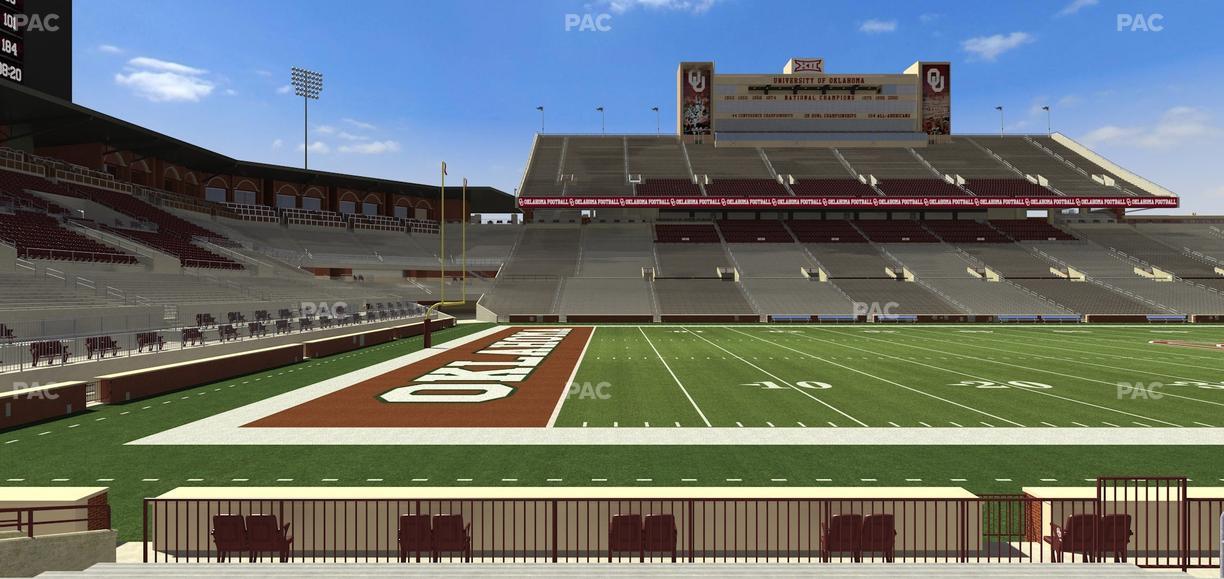 Gaylord Family Oklahoma Memorial Stadium - Section 34 Seat View