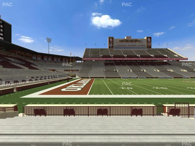 Gaylord Family Oklahoma Memorial Stadium - Section 34 Seat View