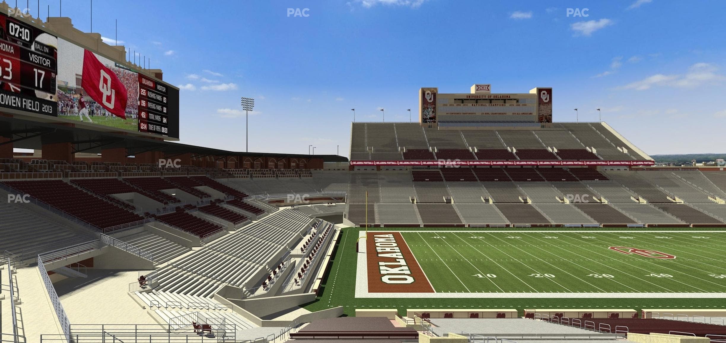 Gaylord Family Oklahoma Memorial Stadium - Section 35 Seat View