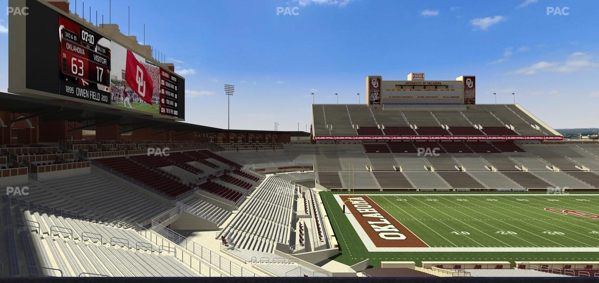 Gaylord Family Oklahoma Memorial Stadium - Section 36 Seat View