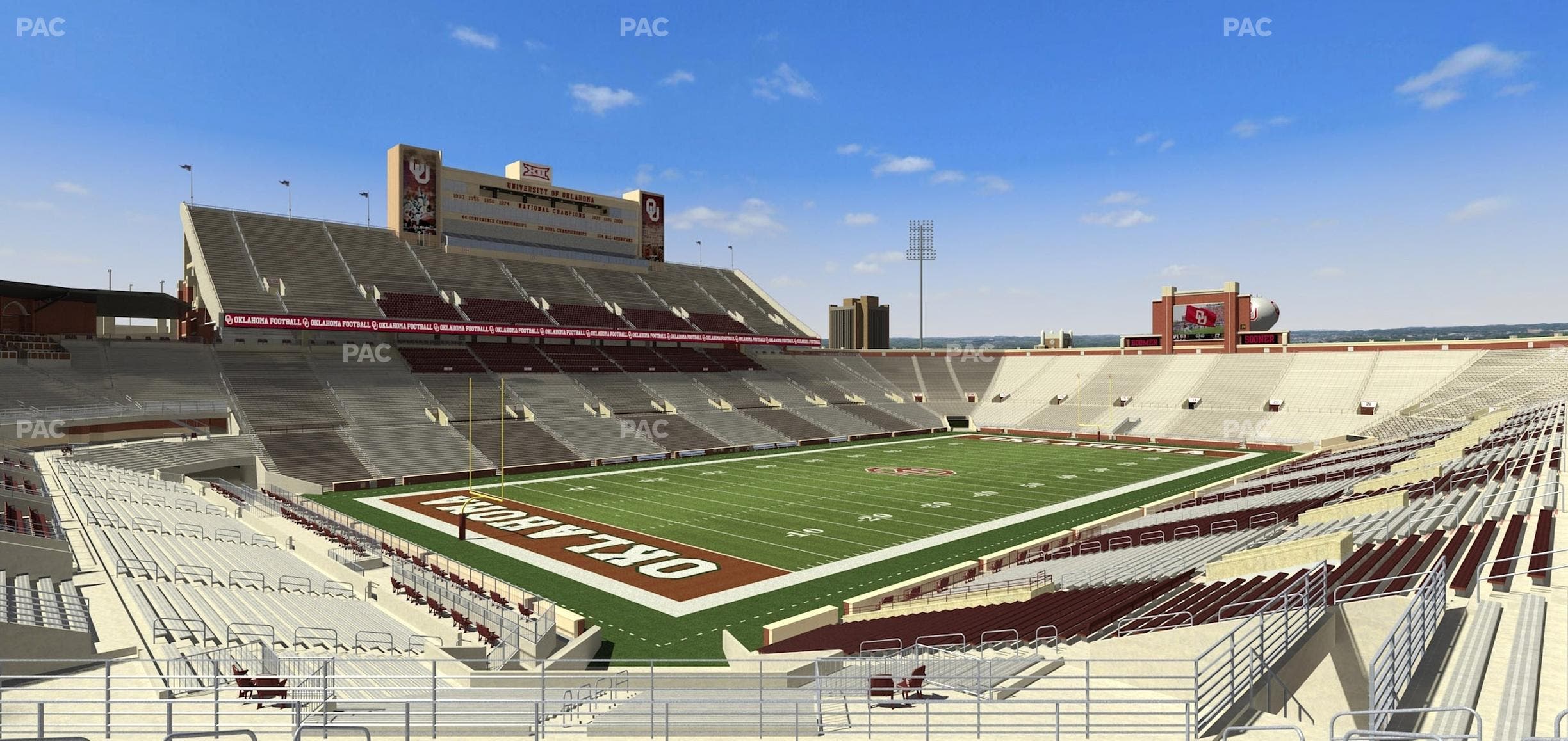 Gaylord Family Oklahoma Memorial Stadium - Section 38 Seat View