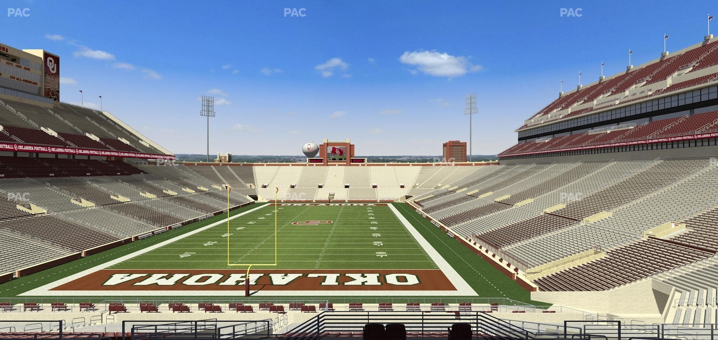 Gaylord Family Oklahoma Memorial Stadium - Section 43 Seat View