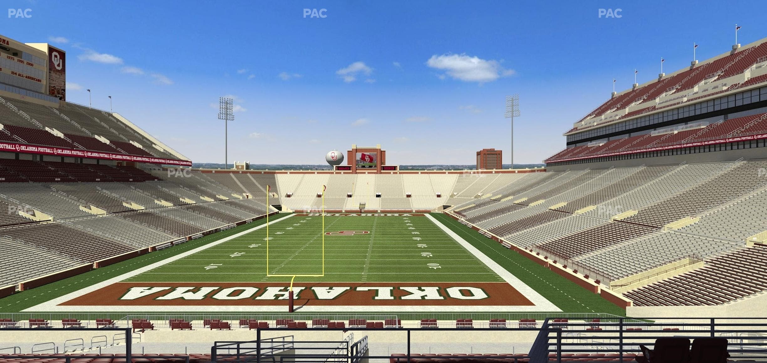 Gaylord Family Oklahoma Memorial Stadium - Section 43 Seat View