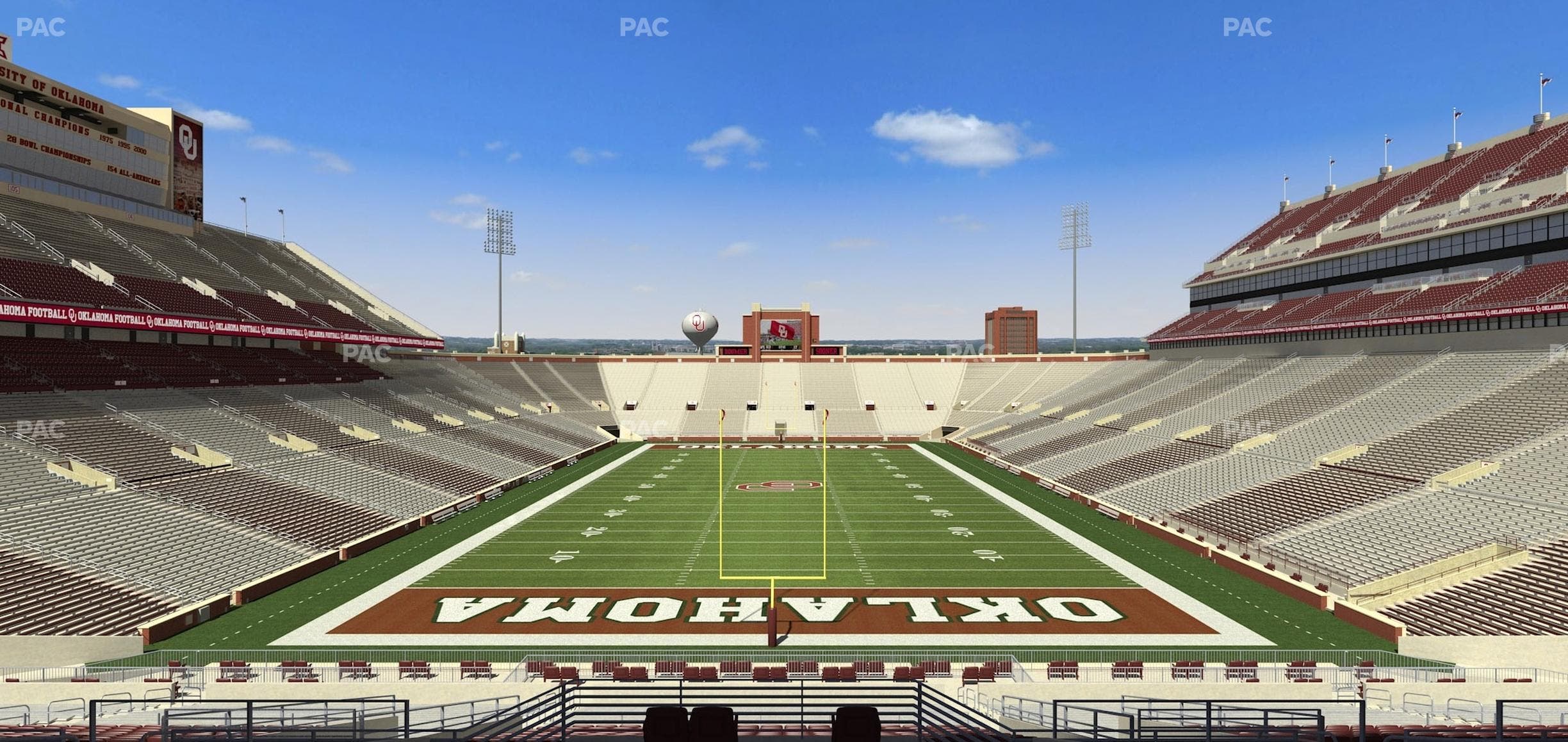 Gaylord Family Oklahoma Memorial Stadium - Section 44 Seat View