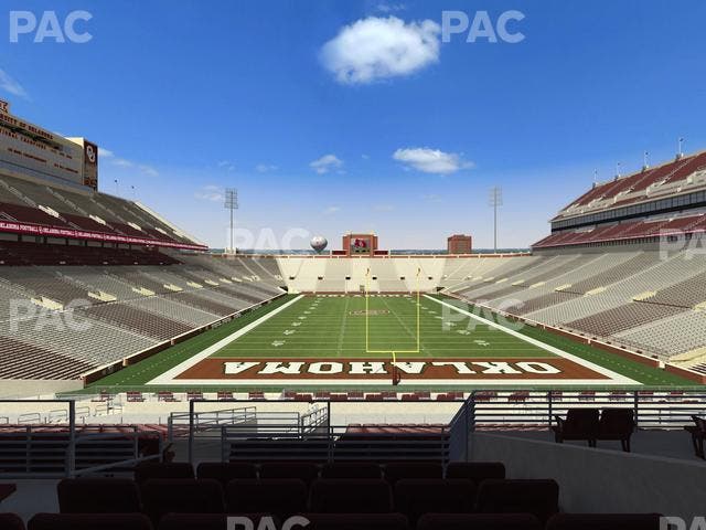 Gaylord Family Oklahoma Memorial Stadium - Section 44 Seat View