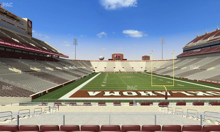 Gaylord Family Oklahoma Memorial Stadium - Section 45 Seat View