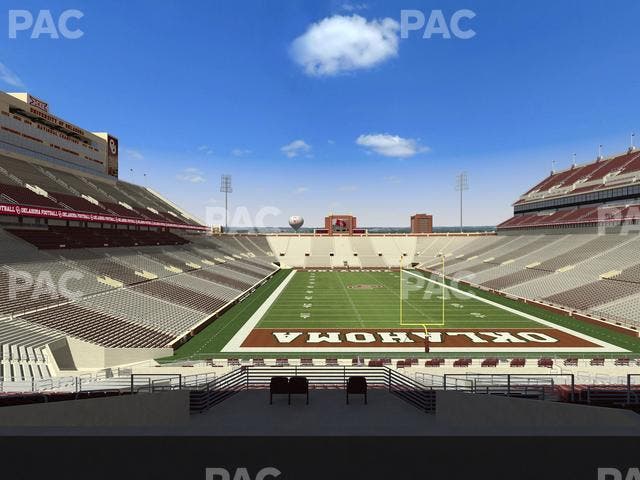 Gaylord Family Oklahoma Memorial Stadium - Section 45 Seat View