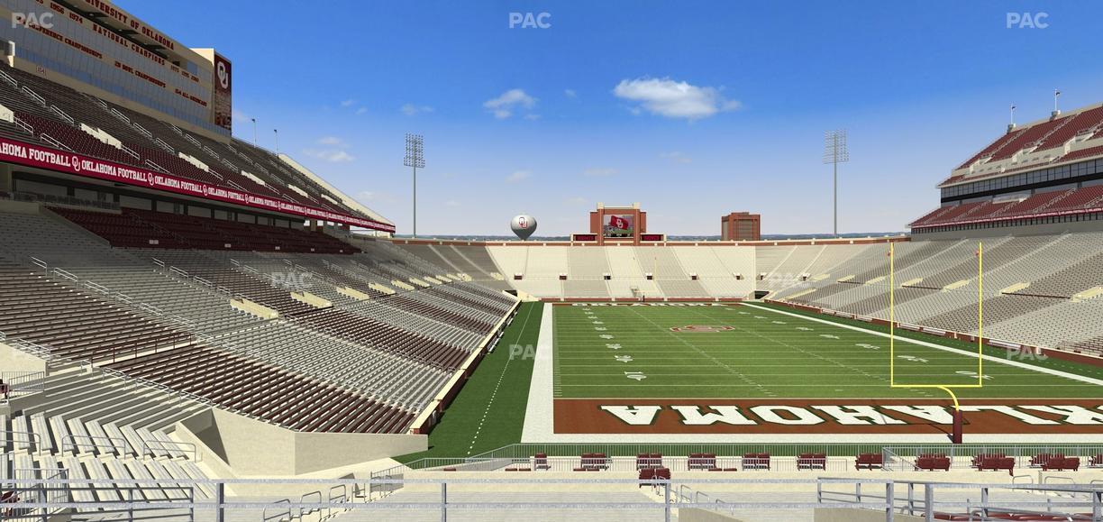 Gaylord Family Oklahoma Memorial Stadium - Section 46 Seat View