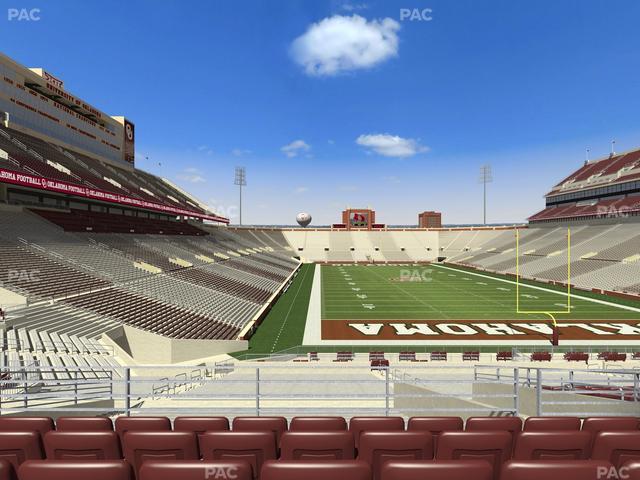 Gaylord Family Oklahoma Memorial Stadium - Section 46 Seat View