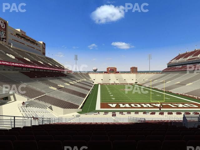 Gaylord Family Oklahoma Memorial Stadium - Section 46 Seat View