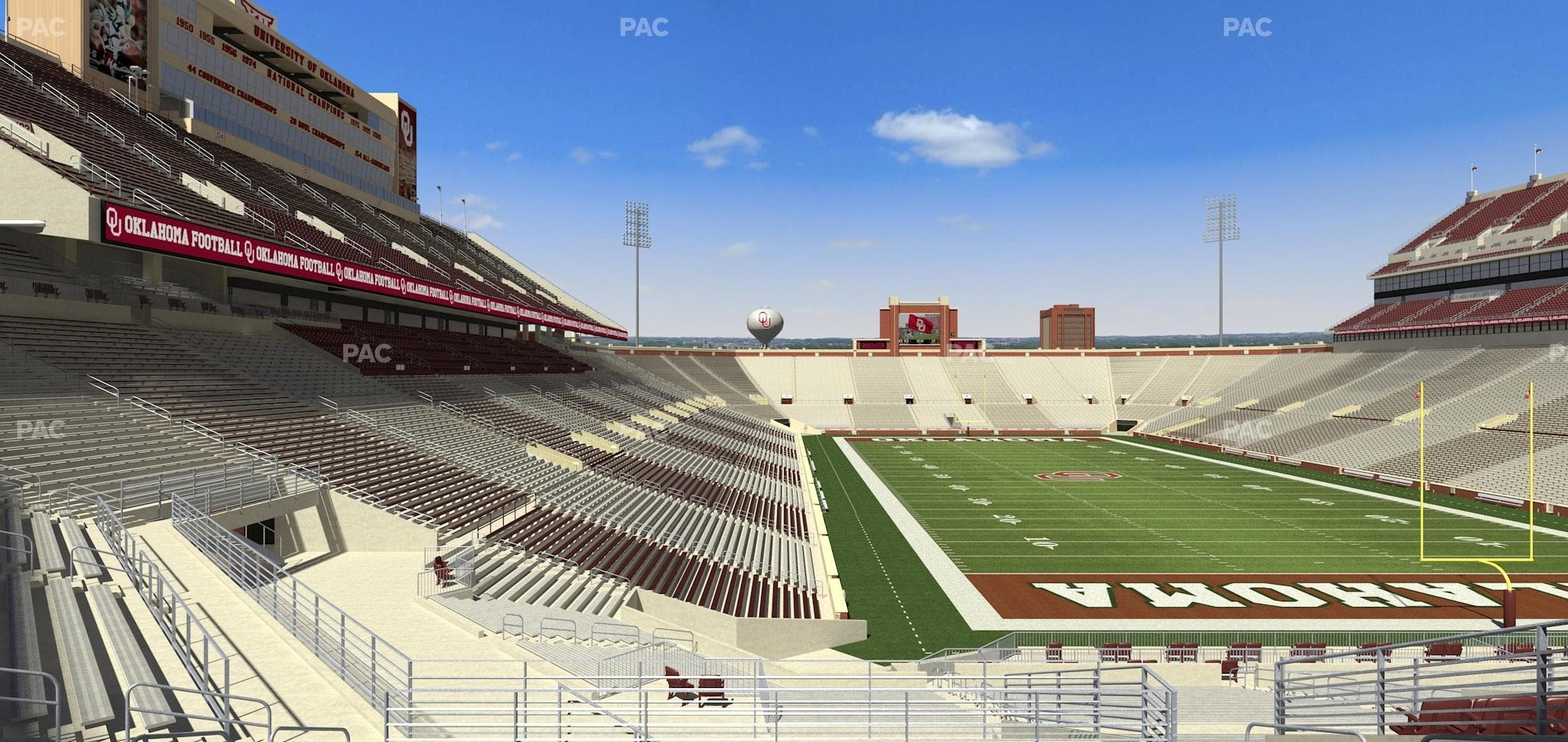 Gaylord Family Oklahoma Memorial Stadium - Section 47 Seat View