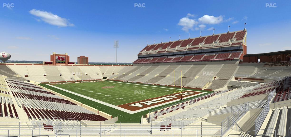 Gaylord Family Oklahoma Memorial Stadium - Section 49 Seat View