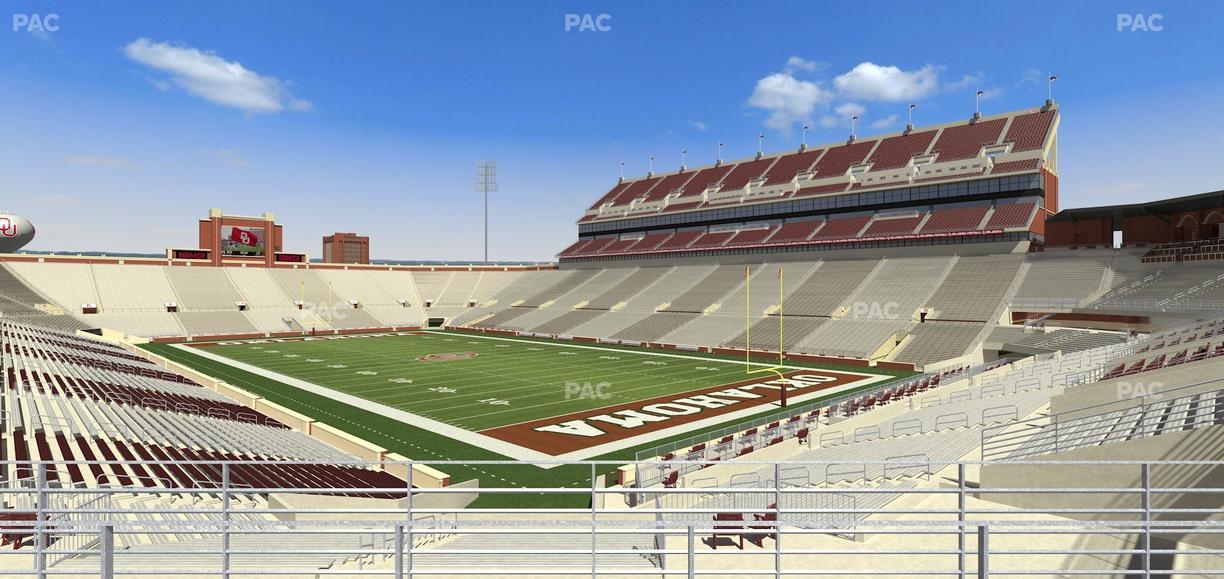 Gaylord Family Oklahoma Memorial Stadium - Section 49 Seat View