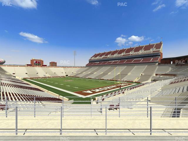 Gaylord Family Oklahoma Memorial Stadium - Section 49 Seat View