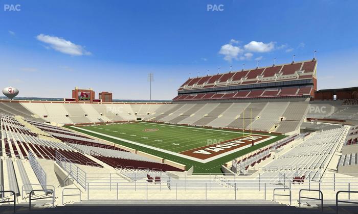 Gaylord Family Oklahoma Memorial Stadium - Section 50 Seat View